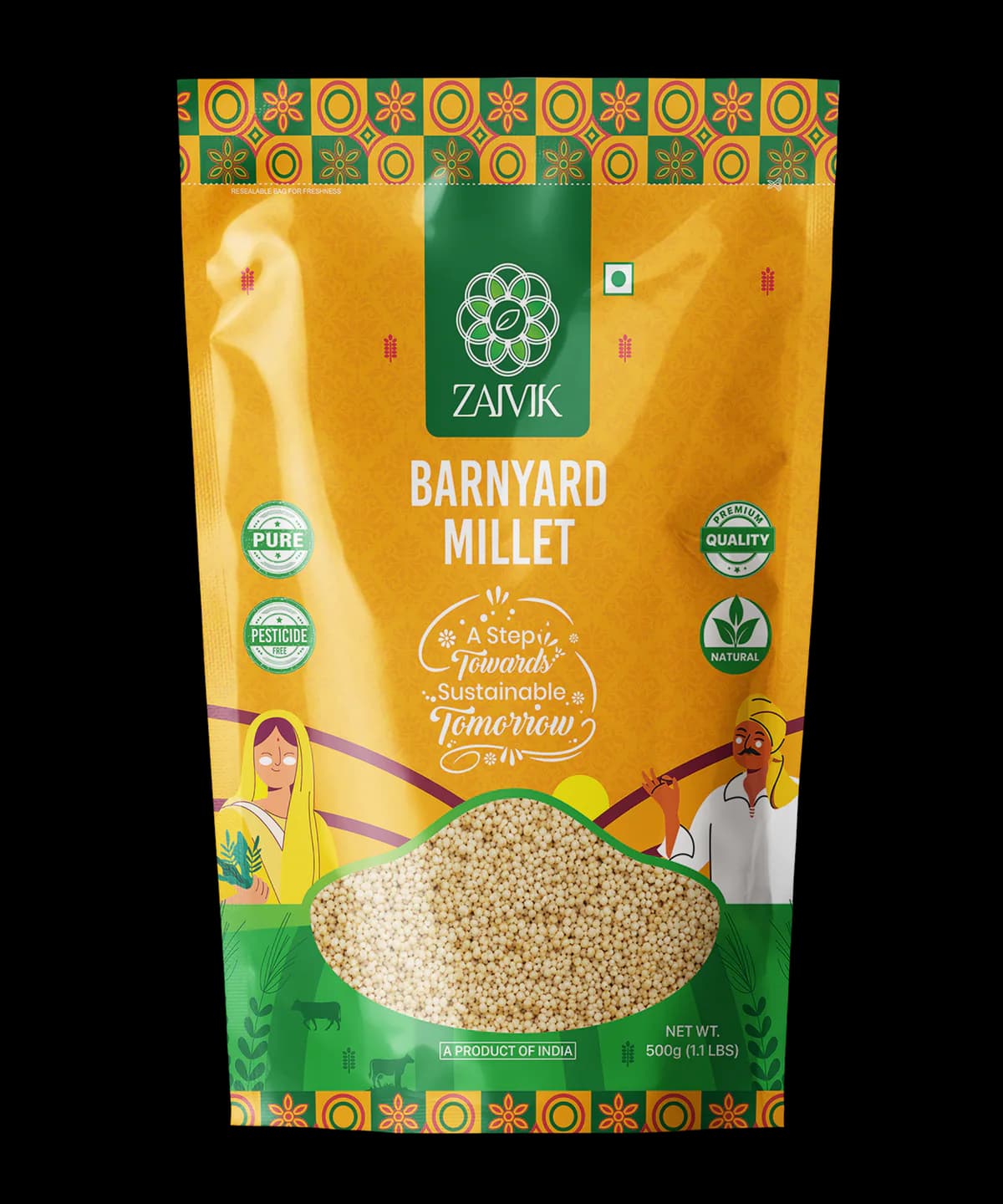 Barnyard Millet 500 g front packaging mockup