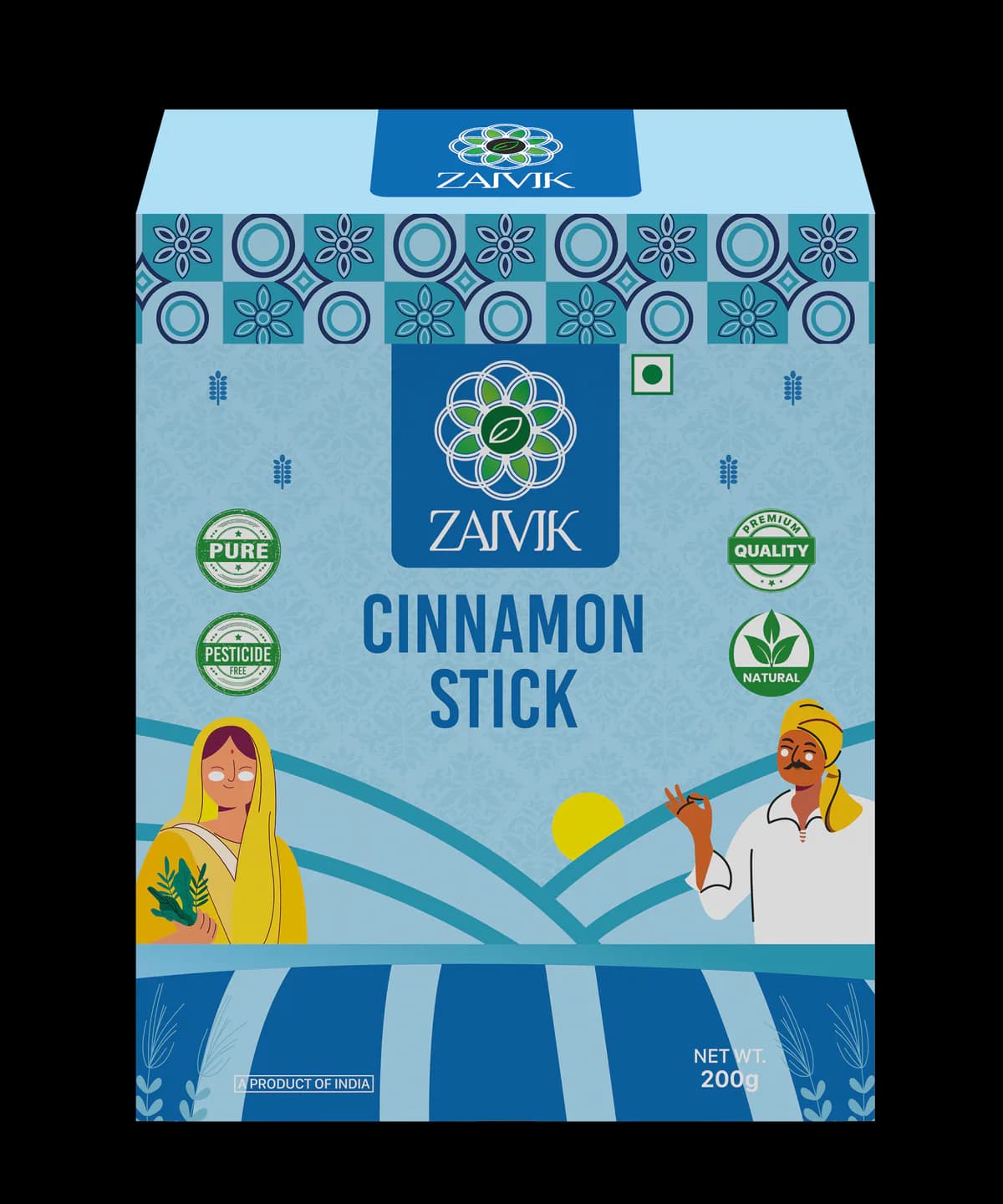 Cinnamon Sticks 200 g front packaging mockup