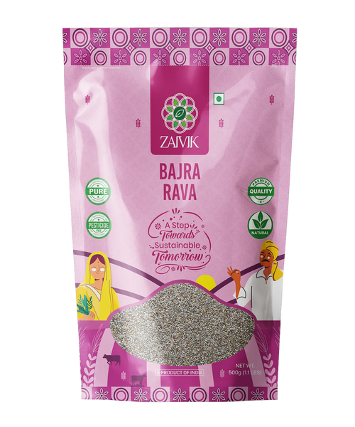 Zaivik Bajra Rava 500 g front packaging
