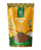 Zaivik Rice Basmati- Brown 500 g front packaging