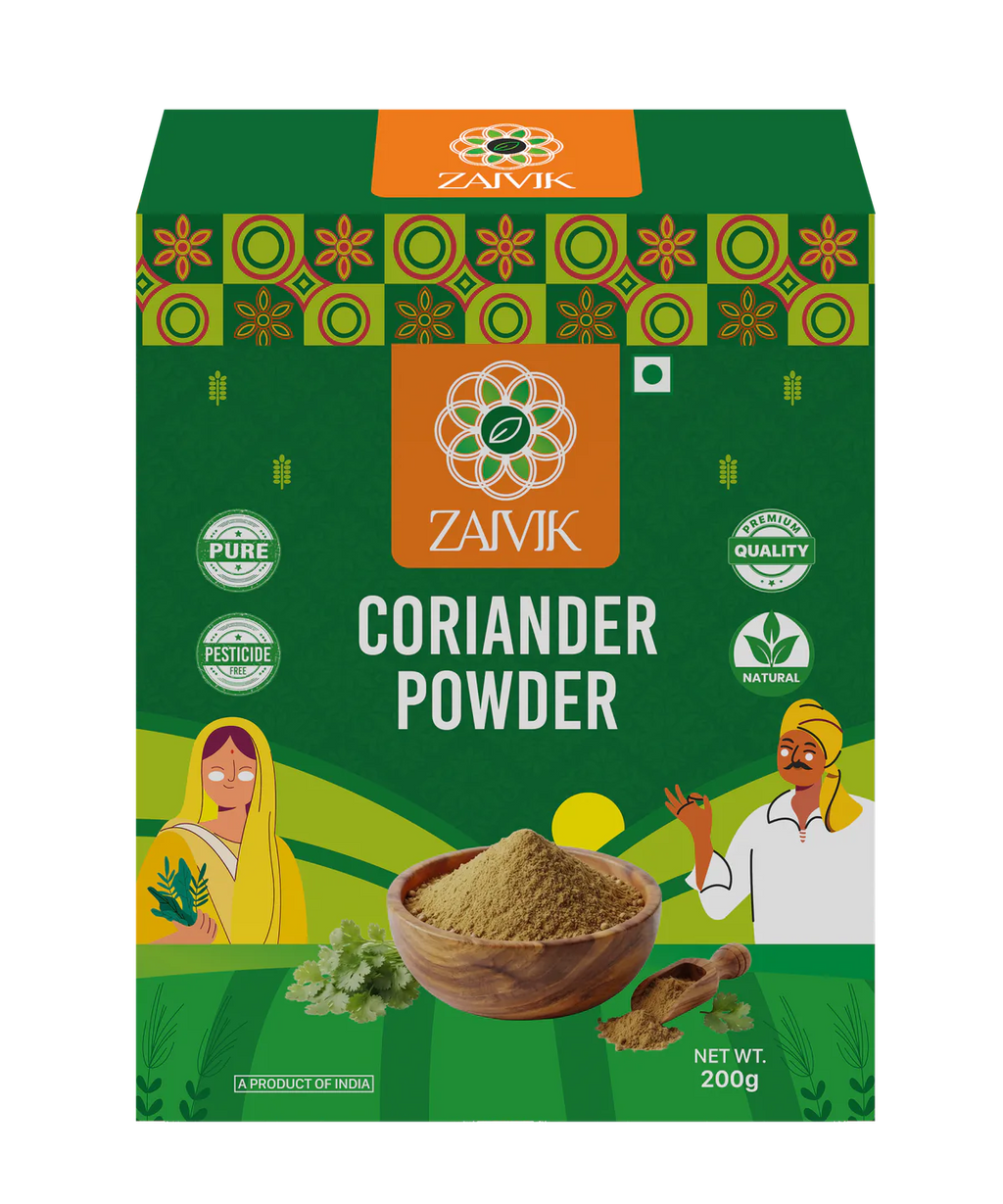 Zaivik Coriander Powder 200 g front packaging