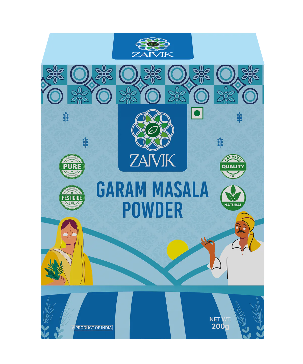 Zaivik Garam Masala Powder 200 g front packaging