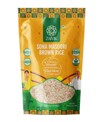Zaivik Rice Sona Masoori Brown 500 g front packaging