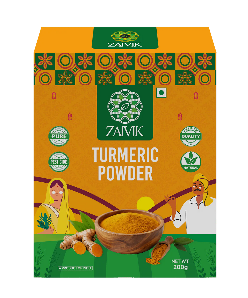 Zaivik Turmeric Powder 200 g front packaging