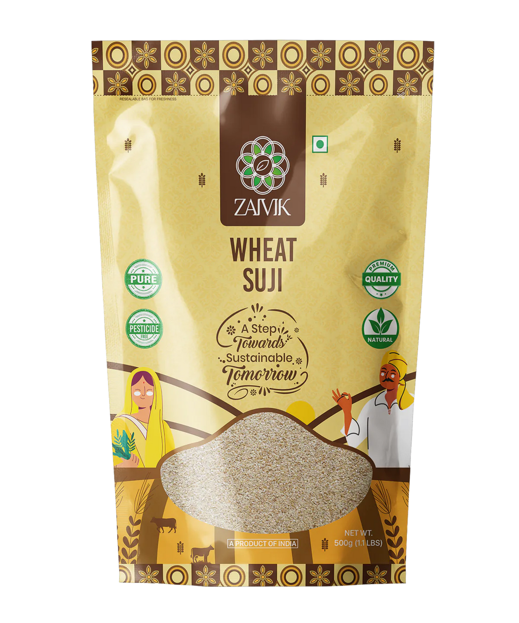 Zaivik Wheat Suji 500 g front packaging