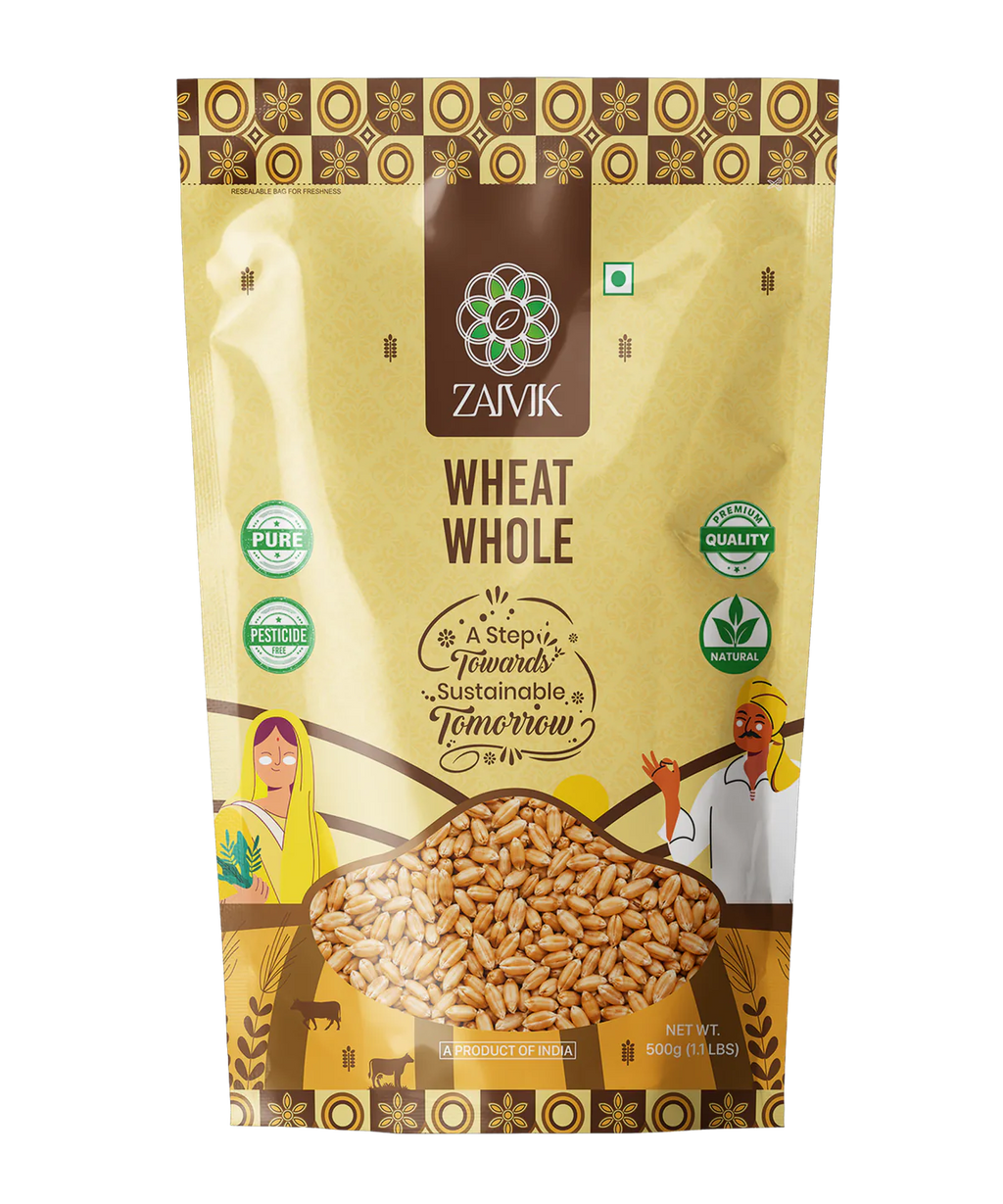 Zaivik Wheat Whole 1 Kg front packaging